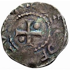 Denier - Theoderic II Temple, Epinal