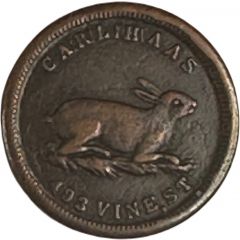 Civil War Merchant Token - Carl Haas Cincinnati, Ohio