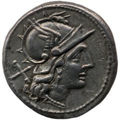 Denarius Purpurio, ROMA P͡V͡R