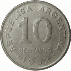 10 Centavos reeded edge