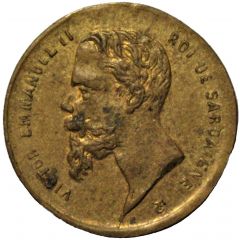 Médaillette - Victor Emmanuel II de Sardaigne - Victoire de Solférino