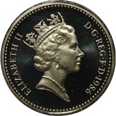 1 Pound - Elizabeth II 3rd portrait, Northern Irish Flax