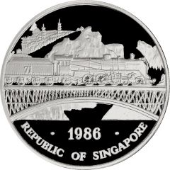 1 Ounce Singapore-Malaysia Railroad Centenary