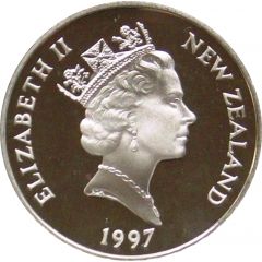 5 Dollars - Elizabeth II 3rd Portrait, Christchurch, Silver Proof