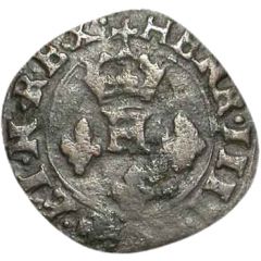 Liard with crowned H - Henry IV Type 4, Chambéry mint