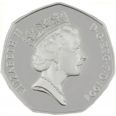 50 Pence - Elizabeth II D-Day Anniversary, Silver Piedfort
