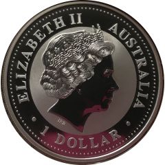 1 Dollar - Elizabeth II 4th Portrait - Australian Kookaburra - Maryland Privy