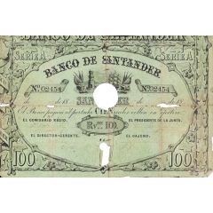100 Reales de Vellón Banco de Santander
