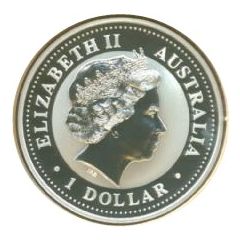 1 Dollar - Elizabeth II 4th Portrait - Australian Kookaburra - Virginia Privy