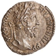 Denarius - Commodus CONC COM P M TR P XVI COS VI, Concordia