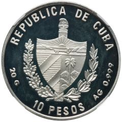 10 Pesos Arrival to Cuba - Piedfort