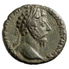 As - Marcus Aurelius TR P XXII IMP IIII COS III S C, Minerva