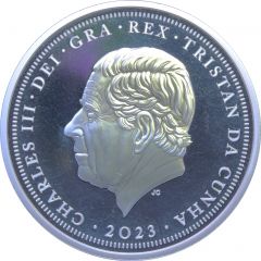 5 Pounds - Charles III Coronation, silver plated