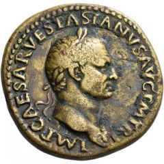 Sestertius - Vespasian, Titus, and Domitian TITVS ET D CAESAR VESPASIANVS S C