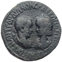 Æ26 - Gordian III and Tranquillina Singara