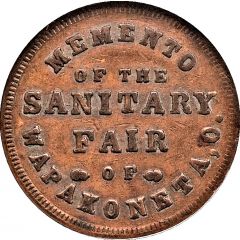 Civil War Token - Wapakoneta Ohio, Sanitary Fair