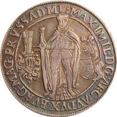 1/4 Thaler - Maximilian III lion and helmet swapped