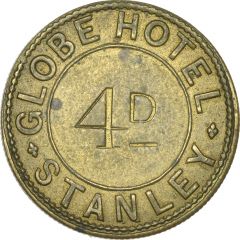 4 Pence Globe Hotel, Stanley