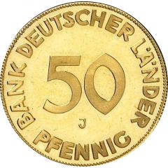 50 Pfennig Gold Pattern