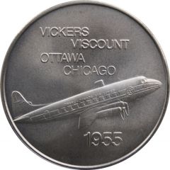 Inaugural Flight Ottawa - Chicago Vickers Viscount