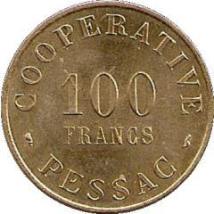 100 Francs Pessac Emergency Coinage
