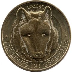 Jeton touristique - Monnaie de Paris - Les loups du Gévaudan - Lozère - 2 points