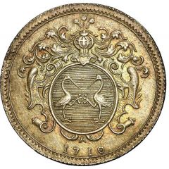 Jeton - Louis XIV - États de Bourgogne - Claude Lemulier, élu du tiers-état cuivre plaqué argent