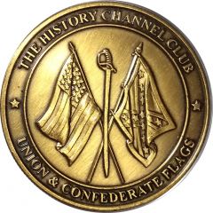 Token - The History Channel Club Union and Confederate Flags - Original Logo