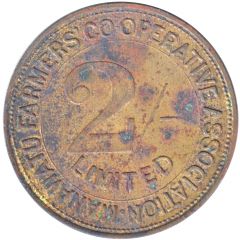 Token - Manawatu Farmer`s Co-Operative Association 2 Shillings