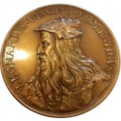 Medal - Leonardo da Vinci `1669` Restrike