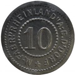 10 Pfennig - Düsseldorf M.-Fabr. Rheinland A.G.