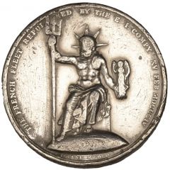 Medal - George III Battle of Pulo Aura, white metal