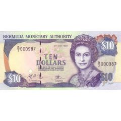 10 Dollars - Elizabeth II With security thread