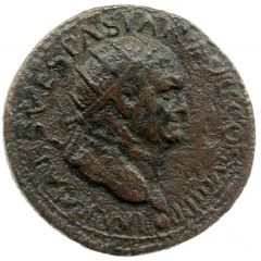 Dupondius - Vespasian ROMA S C, Roma and Victory