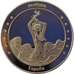 Medal - Dancer and bull golden