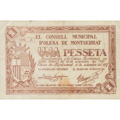 1 Peseta Olesa de Montserrat