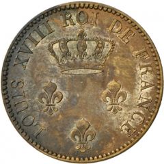 2 Sous Colonie de Cayenne, Louis XVIII