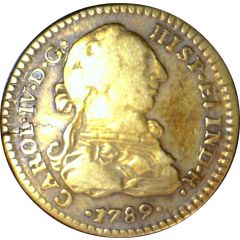 1 Escudo - Carlos IV Numeral IV, Carlos III portrait