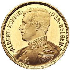 10 Francs - Albert I Dutch text, Pattern Strike