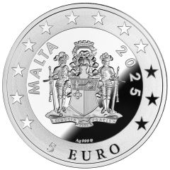 5 Euros Venus and Cupid swimming on dolphins