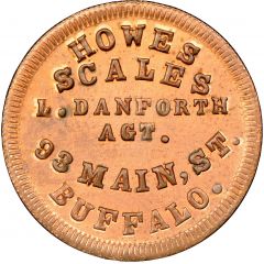 Cent - Civil War Merchant Token - L. Danforth Howes Scales Buffalo, NY