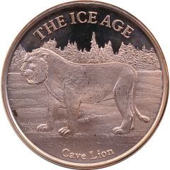 1 Ounce Copper - Cave Lion The Ice Age