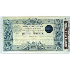 1000 Francs - type 1862 succursales black indexes