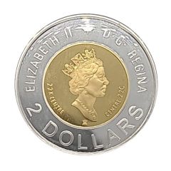 2 Dollars - Elizabeth II Knowledge - Gold center and ring