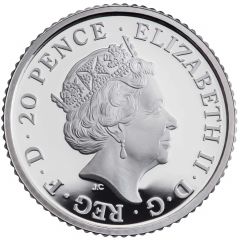 20 Pence - Elizabeth II 5th portrait, 1/10 oz Fine Silver