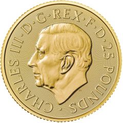 25 Pounds - Charles III St George & The Dragon, 1/4 Fine Gold