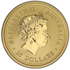 25 Dollars - Elizabeth II 4th Portrait - Year of the Dragon - Gold Bullion Coin