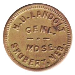 5 Cents - H. U. Landolt General Merchandise Shubert, Nebraska