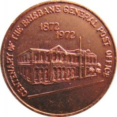 Medal - Centenary of the Brisbane Post Office 100 Years of Service - Morse to Satellite