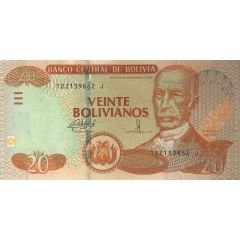 20 Bolivianos Dalence, Series F-J